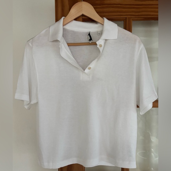 Vince Easy Cotton Polo Shirt size Small white - Picture 2 of 7
